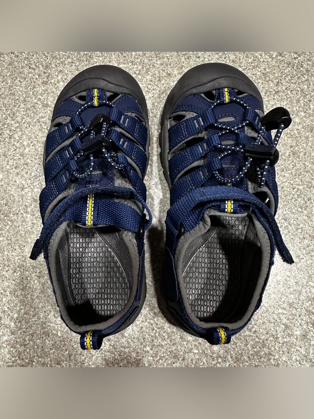 Keen Navy with Yellow Accent Kids Closed-Toe Sandals - Picture 5 of 12